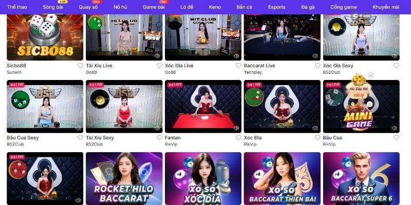 Đánh giá ưu điểm của sảnh live casino BIN88