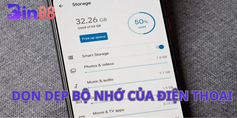 Dọn dẹp kỹ  bộ nhớ thiết bị trước khi tải ứng dụng.